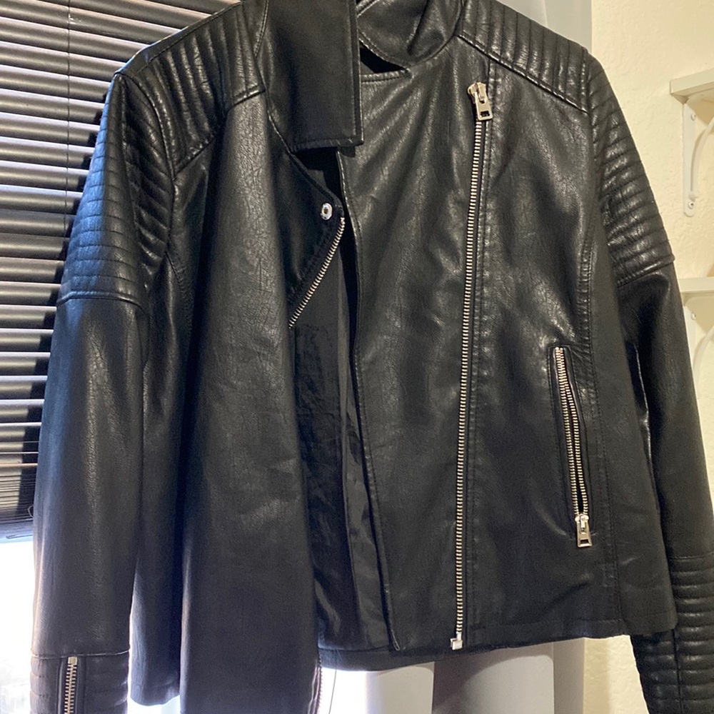 Top shop leather jacket used lightly